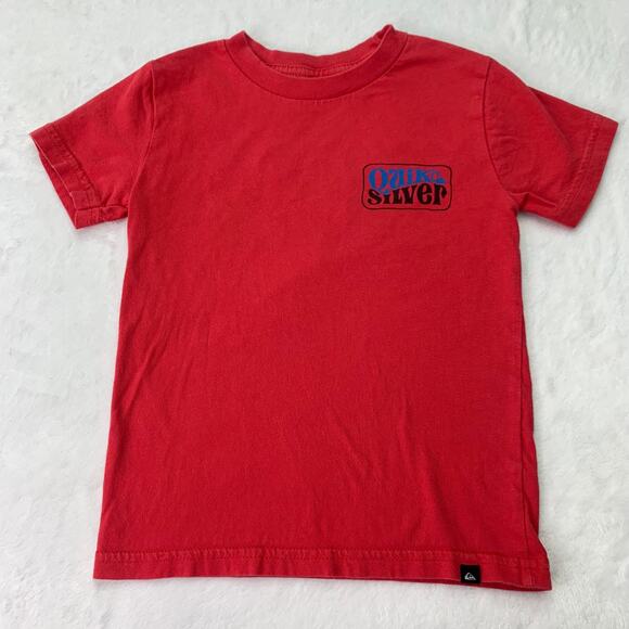 Quicksilver Boys Toddler 4T US 4 Red Logo Short Sleeve Tee TShirt - Picture 2 of 5
